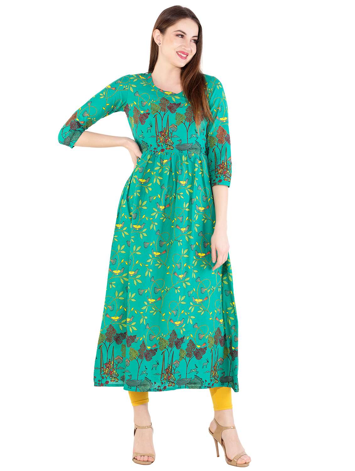 flared printed kurta