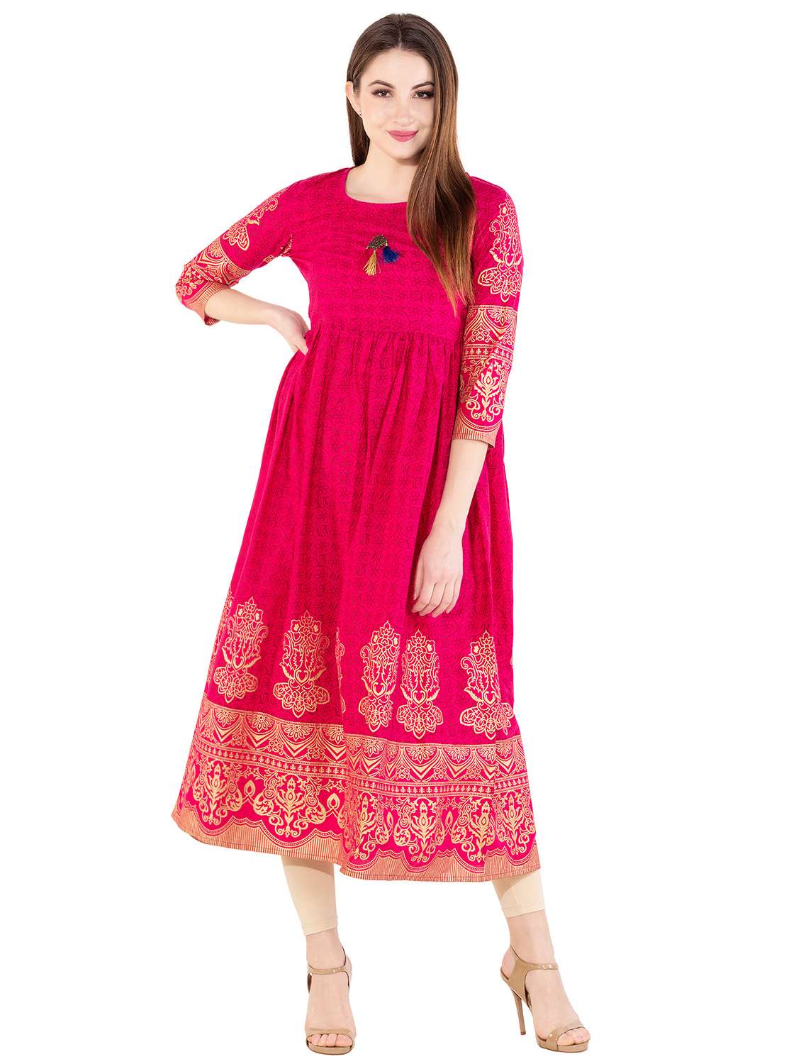 flared printed kurta