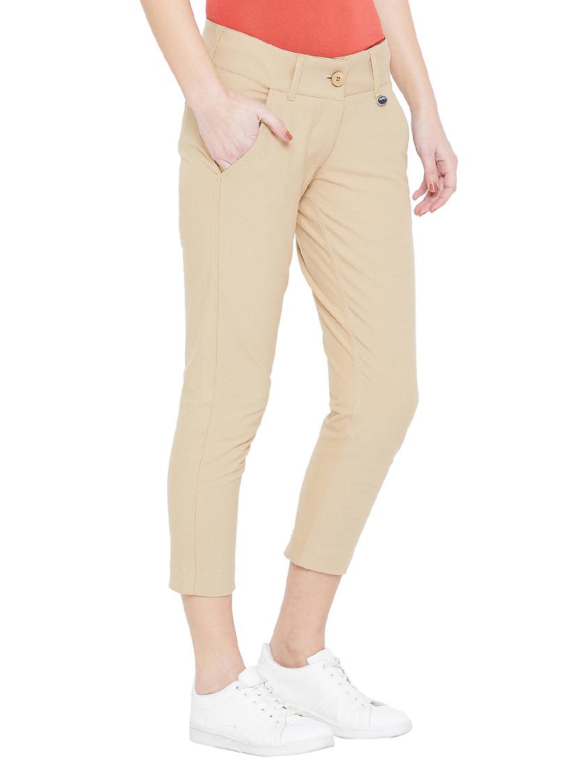binding detail button closure cropped pant - 15953576 - Standard Image - 1