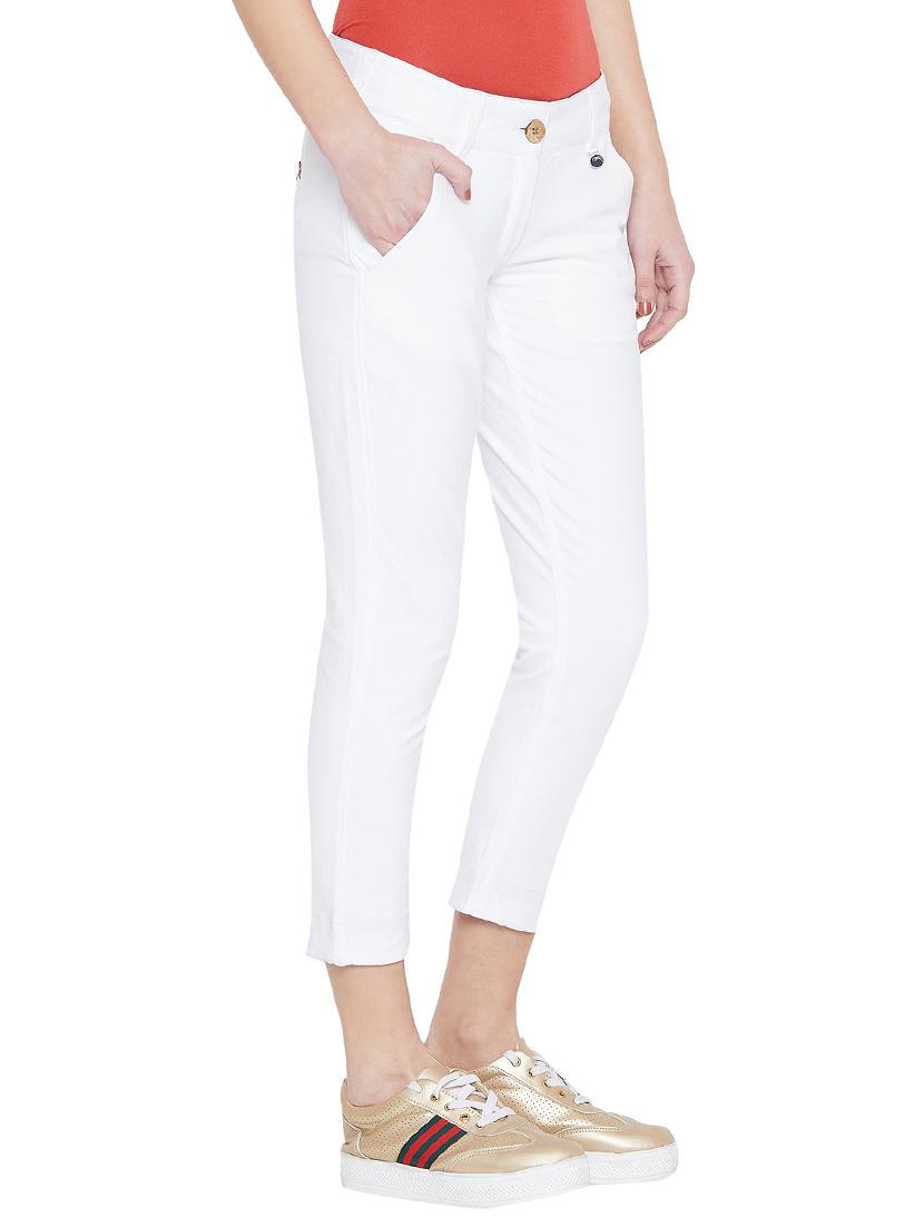 binding detail button closure cropped pant - 15953578 -  Standard Image - 1