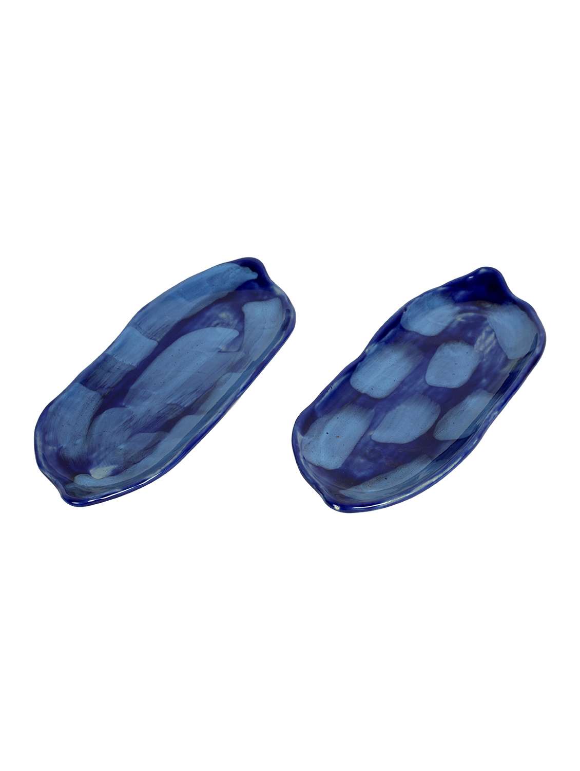 unravel india blue studio serving platter(set of 2) - 15953603 - Standard Image - 1