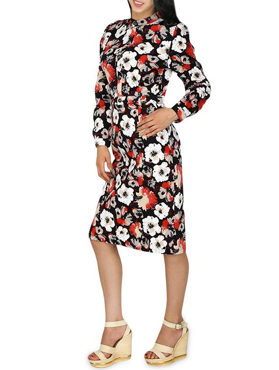women's sheath floral dress - 15953643 - Standard Image - 1