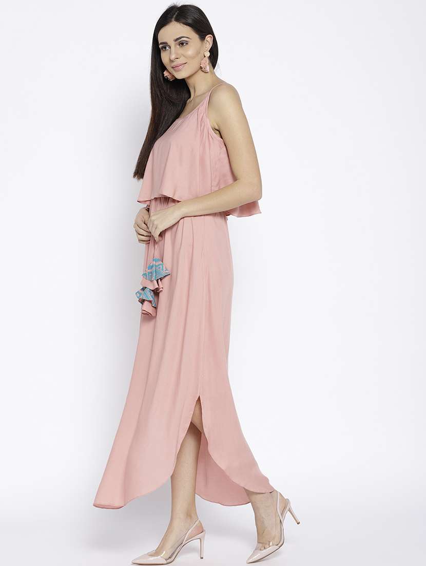 ruffled overlay maxi dress - 15953767 -  Standard Image - 1