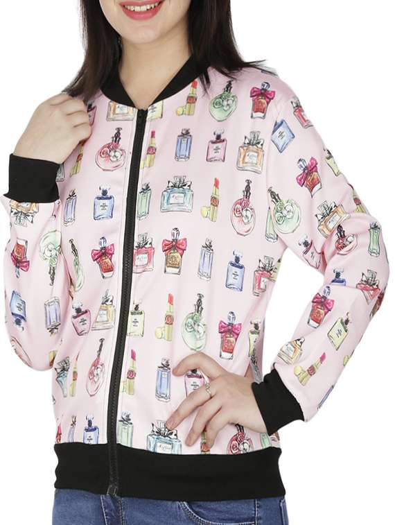 quirky print varsity jacket - 15953951 - Standard Image - 1