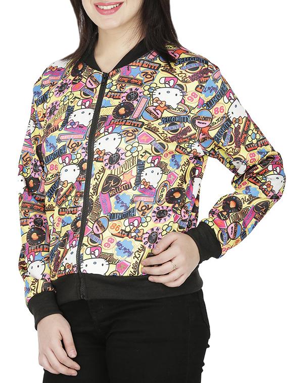 quirky print varsity jacket - 15953952 - Standard Image - 1