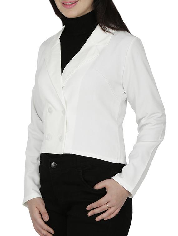 lapel neck double breasted coat - 15953960 - Standard Image - 1