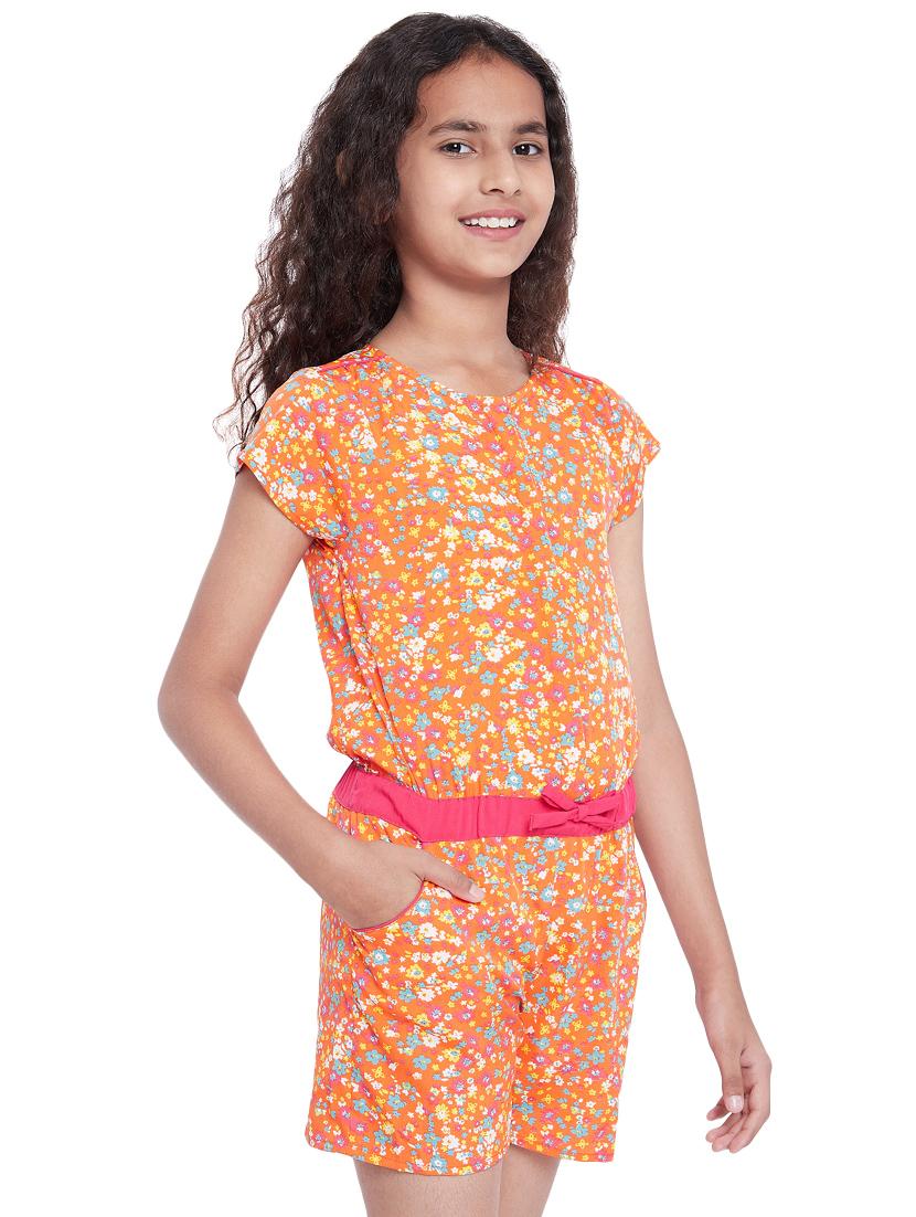 orange polyester playsuit - 15957012 - Standard Image - 1
