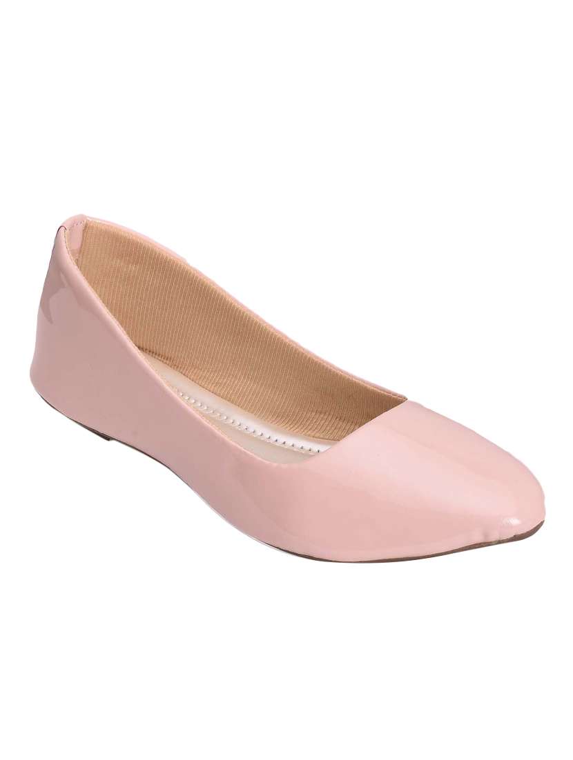 pink slip on ballerinas