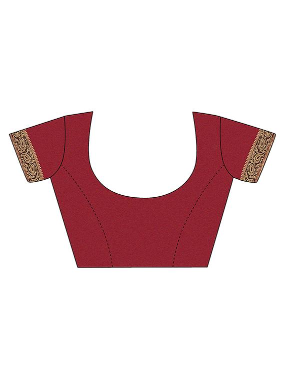 self design banarasi saree with blouse - 15959083 - Standard Image - 1