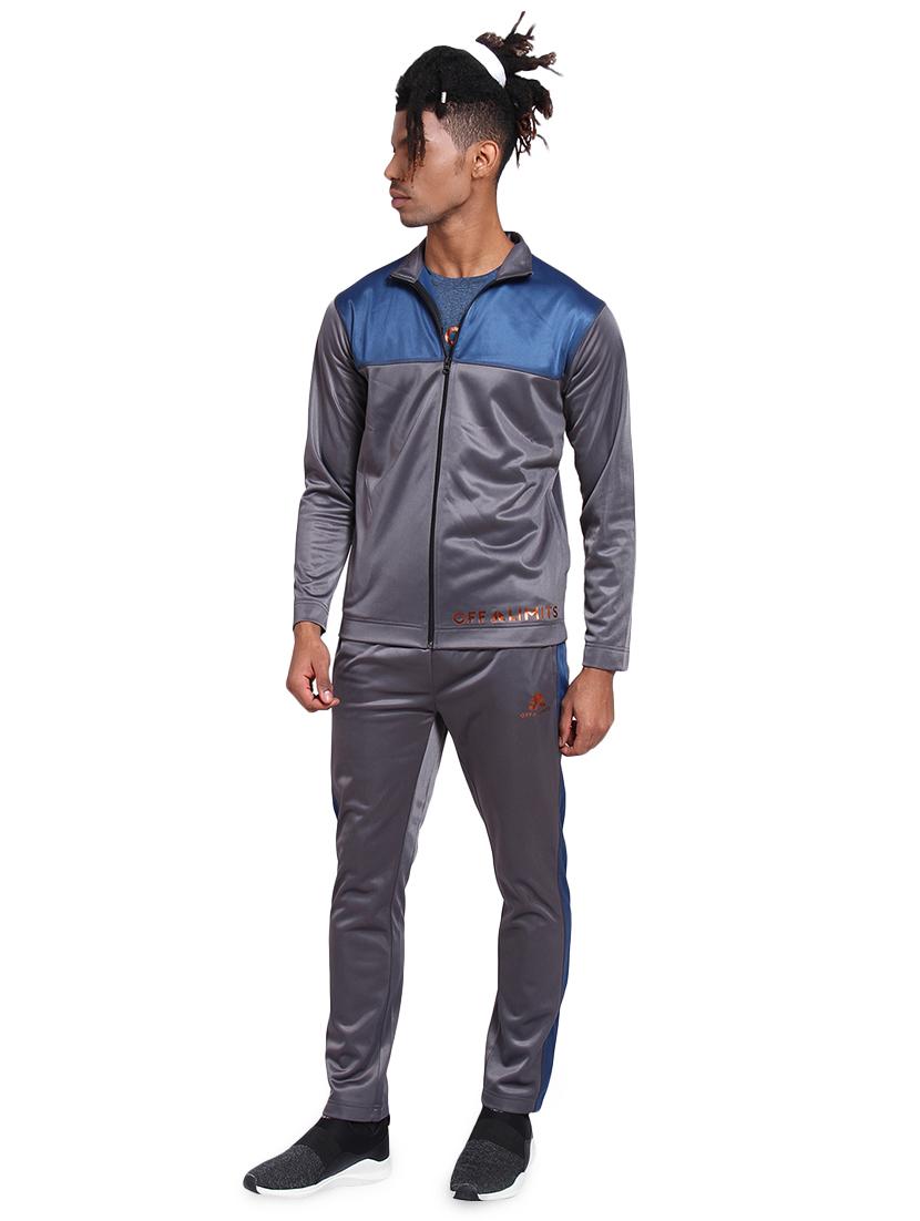 grey color block track suit - 15962471 -  Standard Image - 1