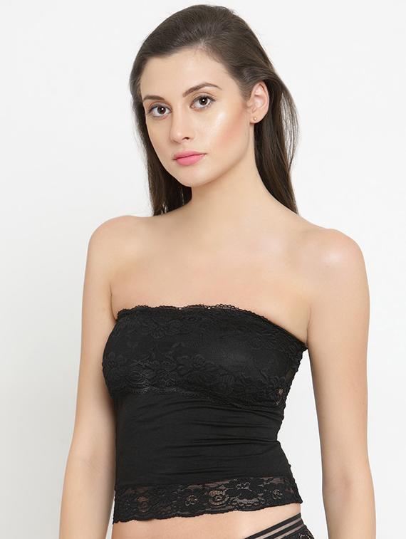 strapless laced bralette - 15962924 - Standard Image - 1