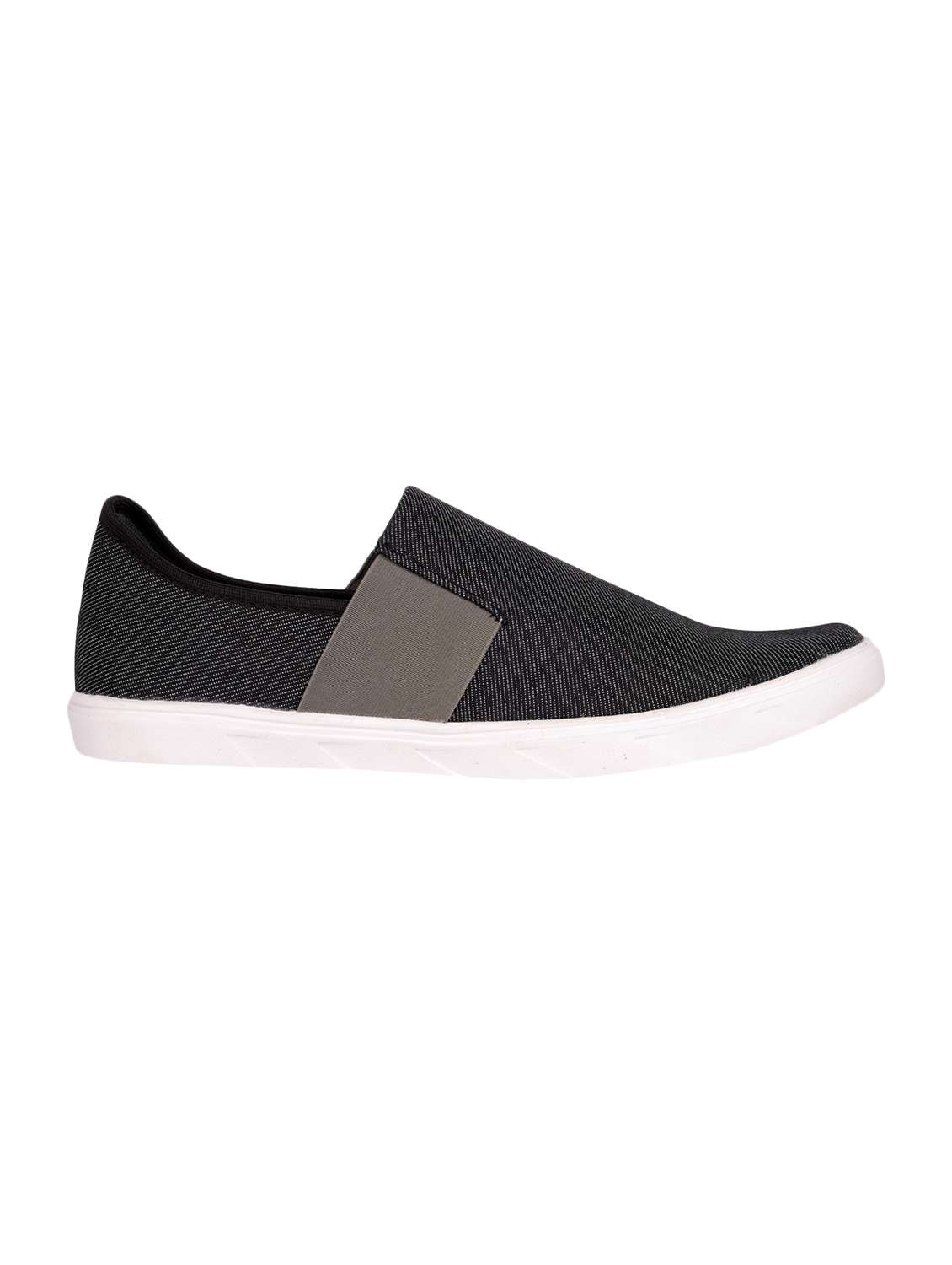 black canvas casual slip ons - 15963629 -  Standard Image - 1