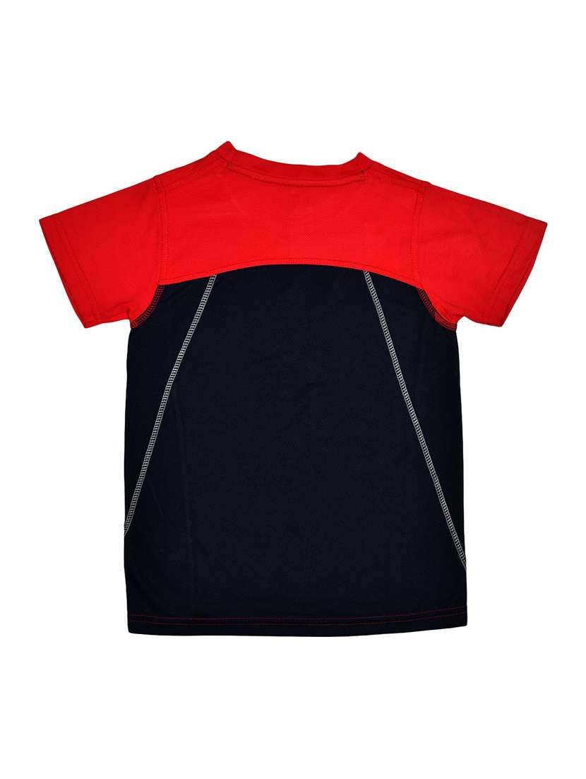 round neck color block t-shirt - 15964690 -  Standard Image - 1