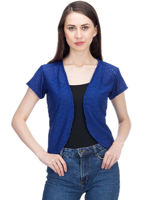 short sleeved laced shrug - 15966366 - Standard Image - 0