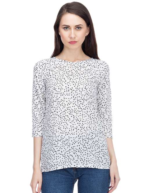 women's a line round neck top - 15966507 - Standard Image - 0