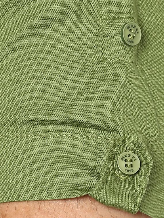 green solid casual shirt - 15968539 - Standard Image - 4