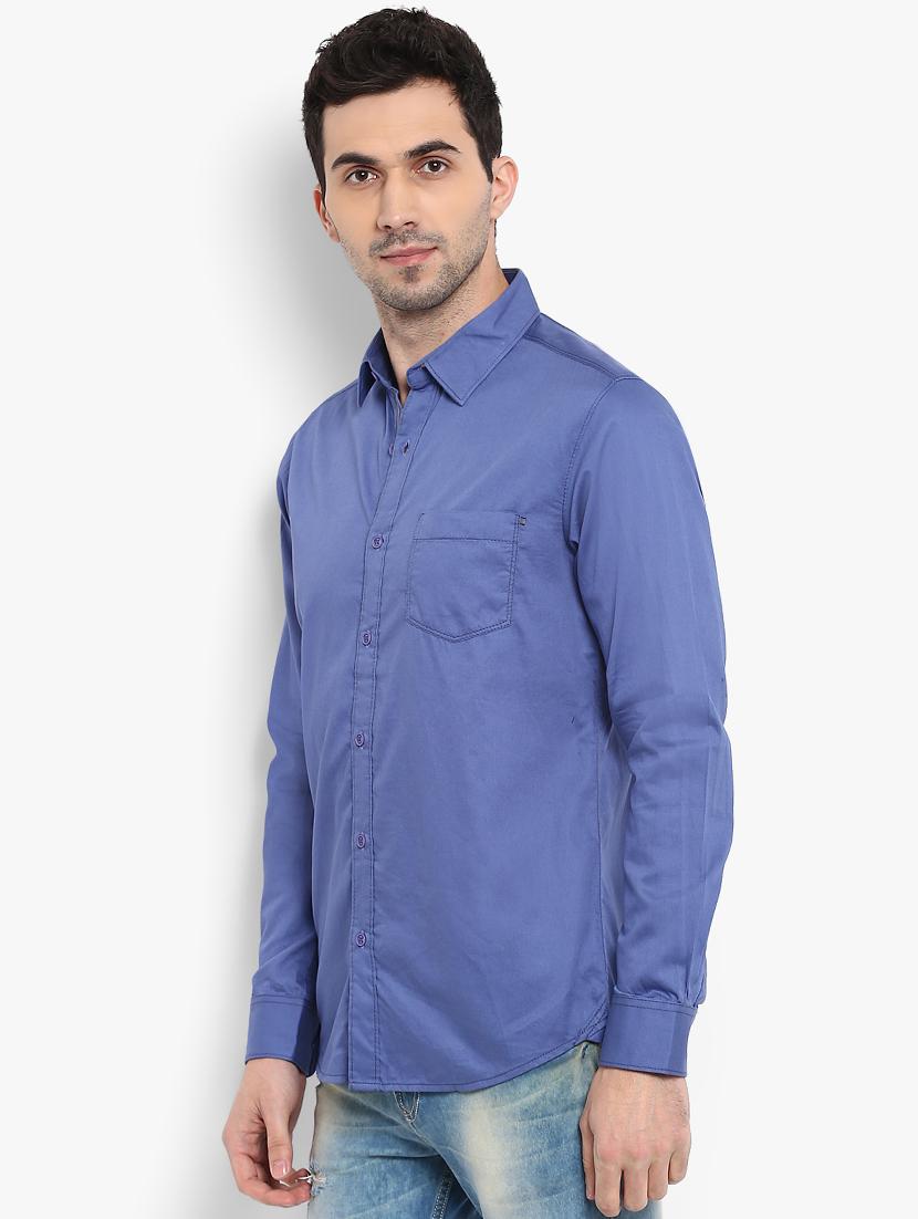 purple solid casual shirt - 15968544 -  Standard Image - 1