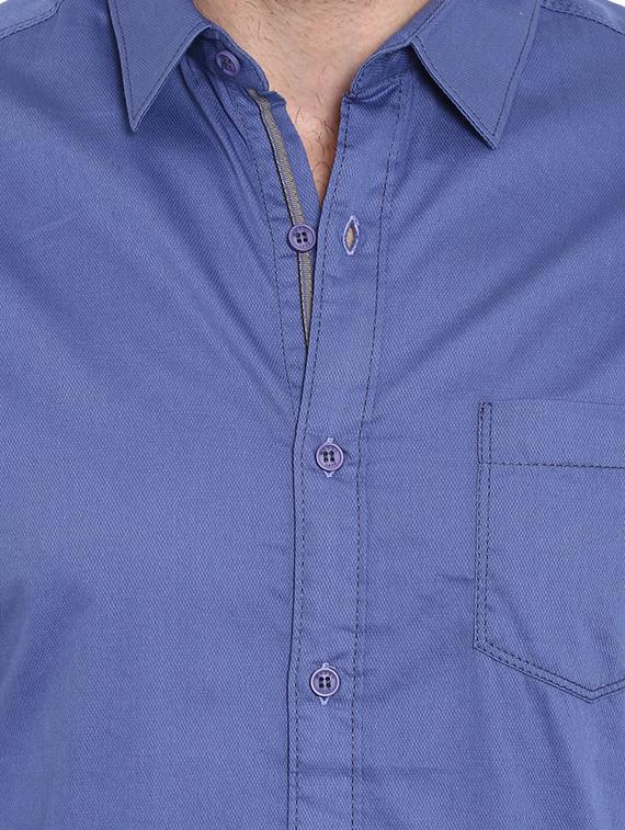 purple solid casual shirt - 15968544 - Standard Image - 4