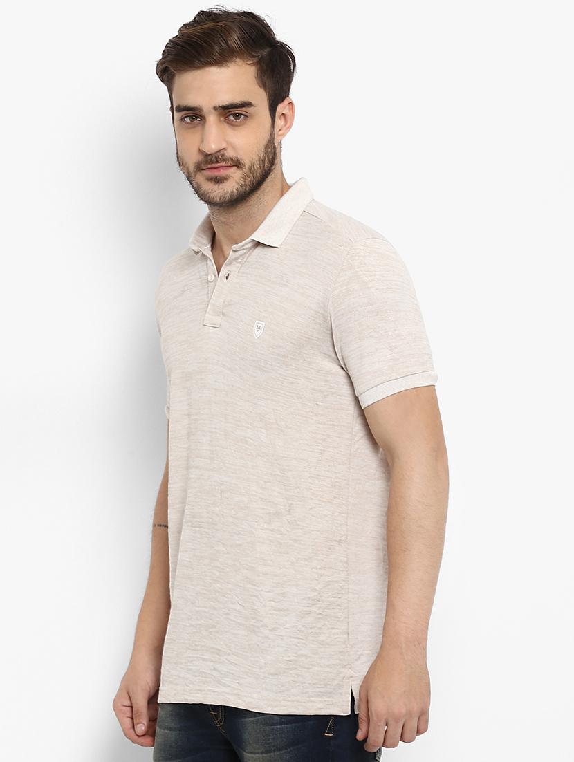beige cotton polo t-shirt - 15968571 -  Standard Image - 1