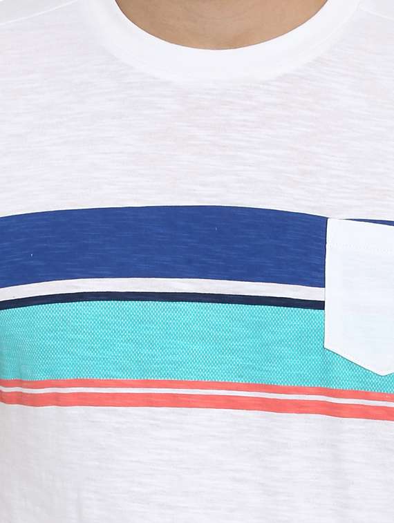 white striped pocket t-shirt - 15968572 -  Standard Image - 4