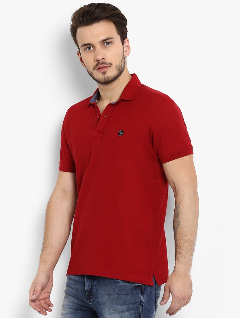 red solid polo t-shirt - 15968579 -  Standard Image - 1