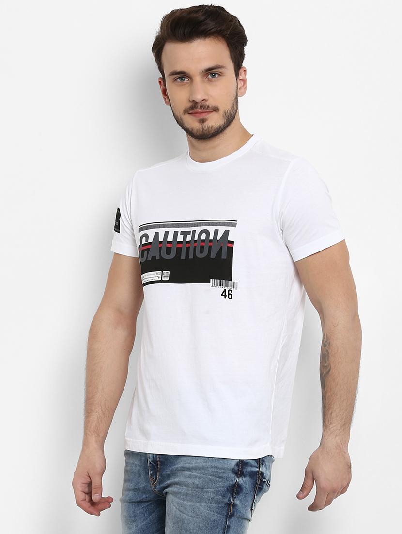 white typographic t-shirt - 15968585 - Standard Image - 1