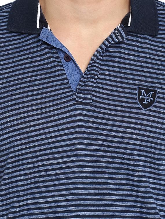 blue striped polo t-shirt - 15968590 - Standard Image - 4