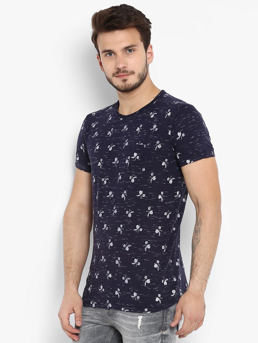 blue floral printed t-shirt - 15968600 -  Standard Image - 1