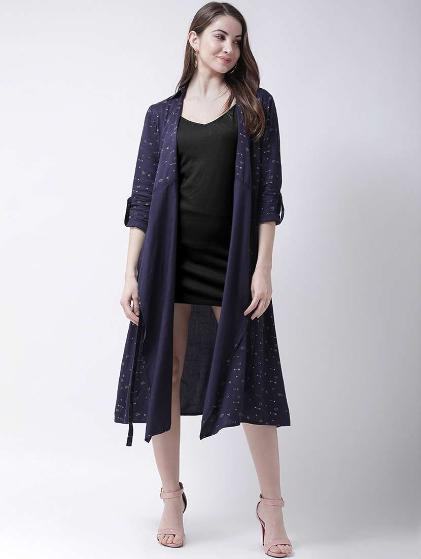 roll up sleeved quirky wrap dress