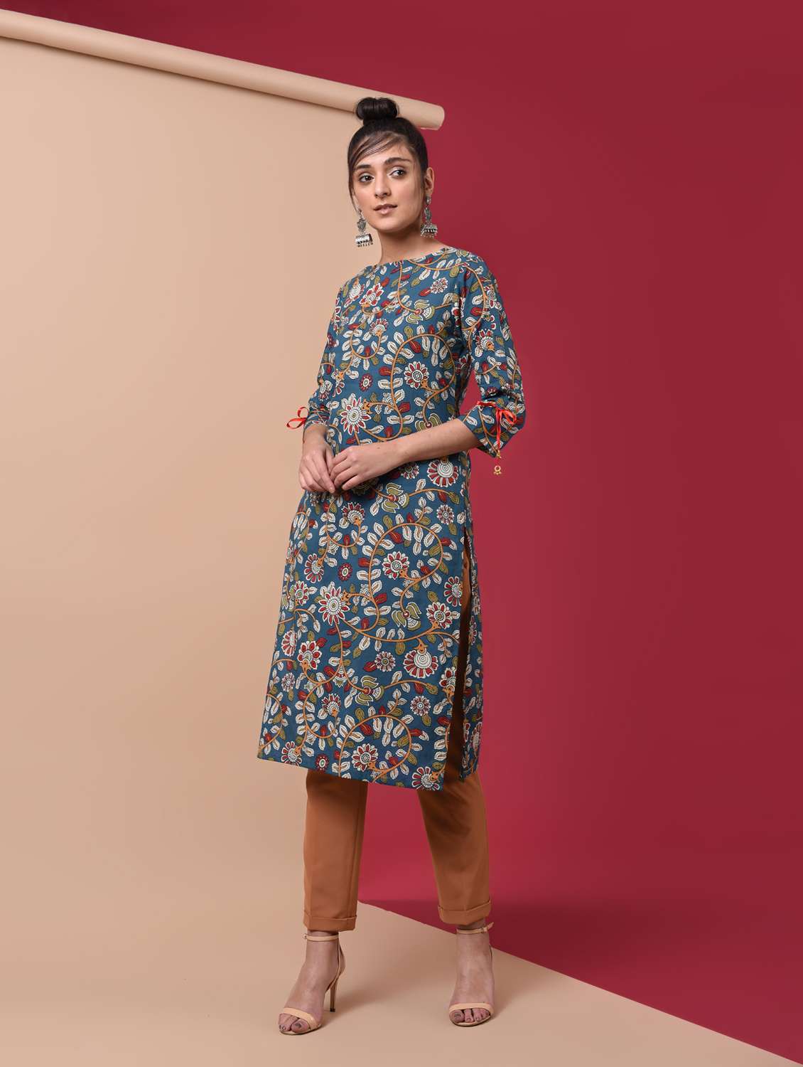 kalamkari straight kurta