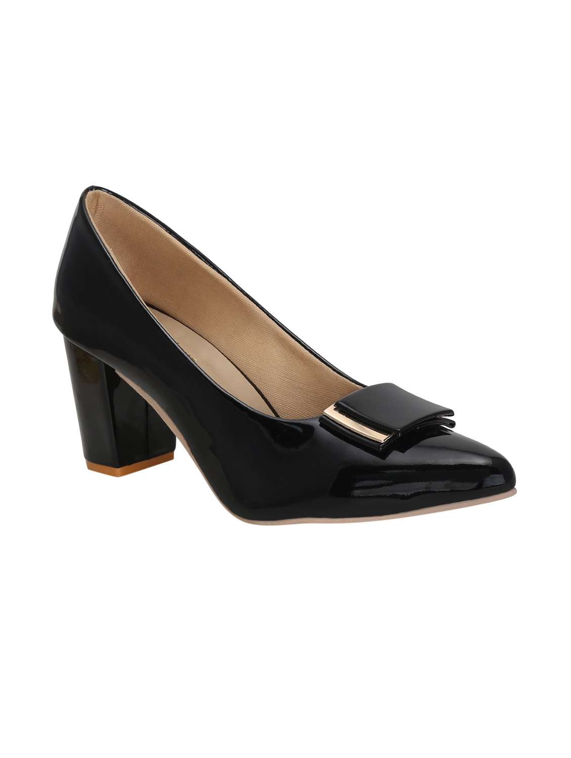 black slip on pumps