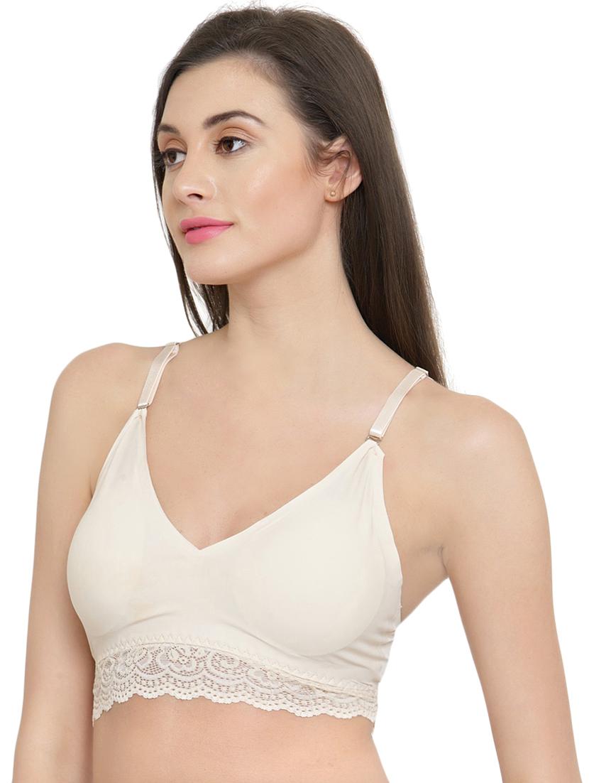 lace detail hem bralette - 15971858 - Standard Image - 1