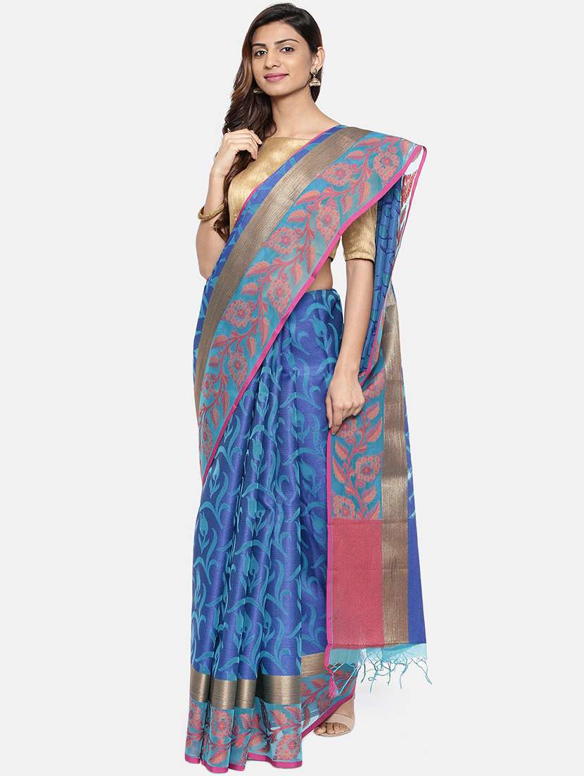 self design banarasi saree