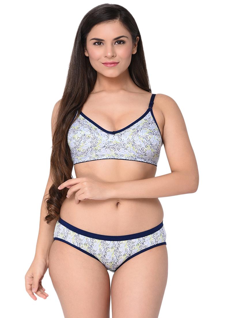 set of 2 flower patch bra and panty set - 15974802 - Standard Image - 1