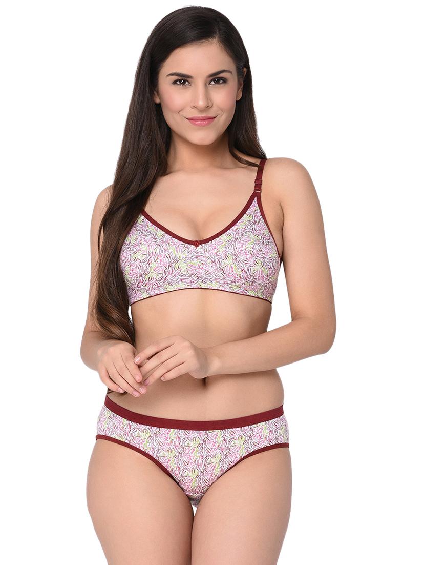 set of 2 flower patch bra and panty set - 15974802 - Standard Image - 4