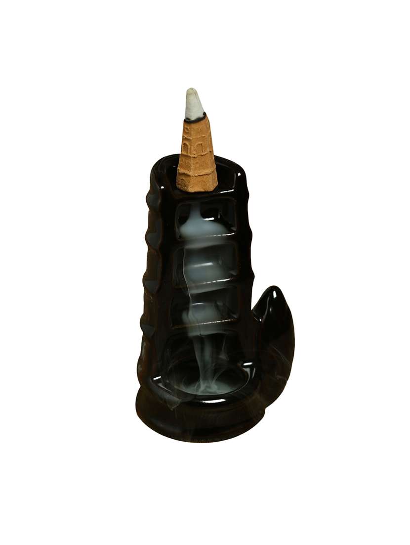 aapno rajasthan resin black smoke fountain with 10pc backflow incense cone - 15978599 -  Standard Image - 1