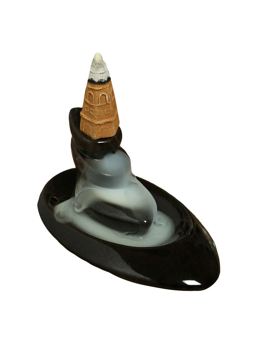 aapno rajasthan resin black smoke fountain with 10pc backflow incense cone - 15978601 -  Standard Image - 1