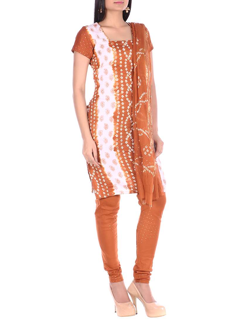 Bandhani Printed Unstitched Suit - 15978825 -  Standard Image - 1