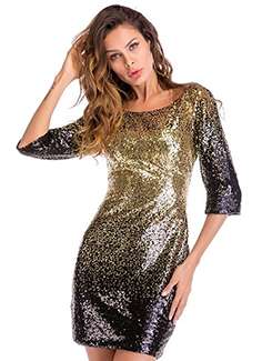 glittery sequin bodycon dress