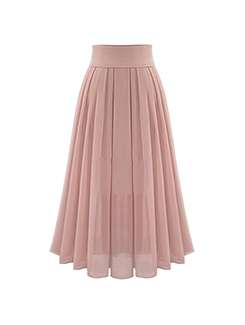 pleated flared skirt