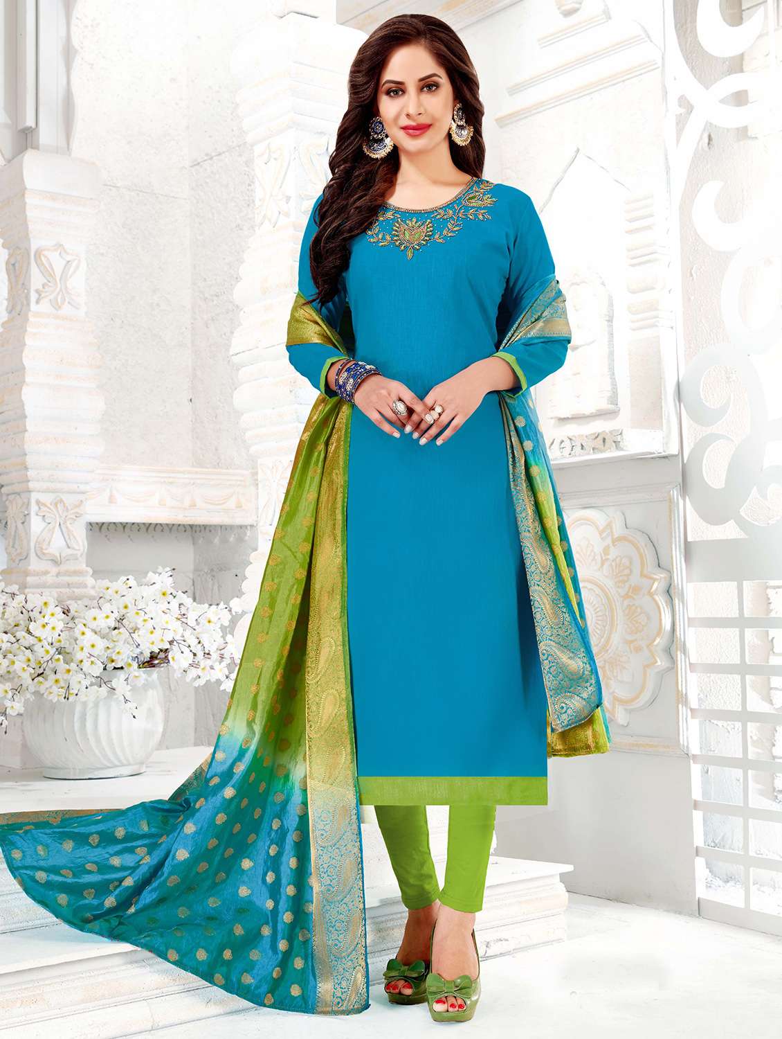 embellished unstitched suit