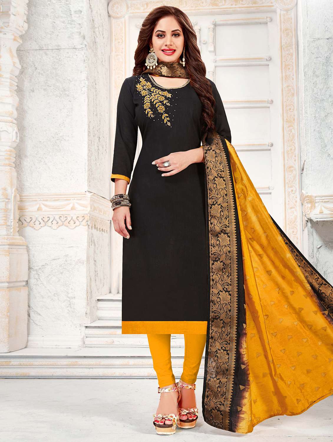 embellished unstitched suit