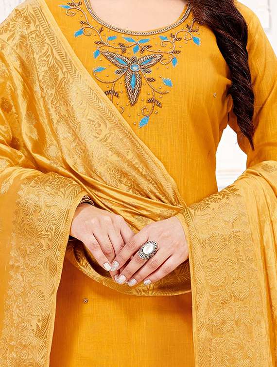 embroidered unstitched suit - 15979481 -  Standard Image - 1