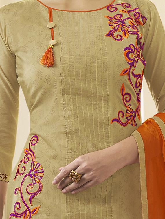 embroidered unstitched suit - 15979498 - Standard Image - 1