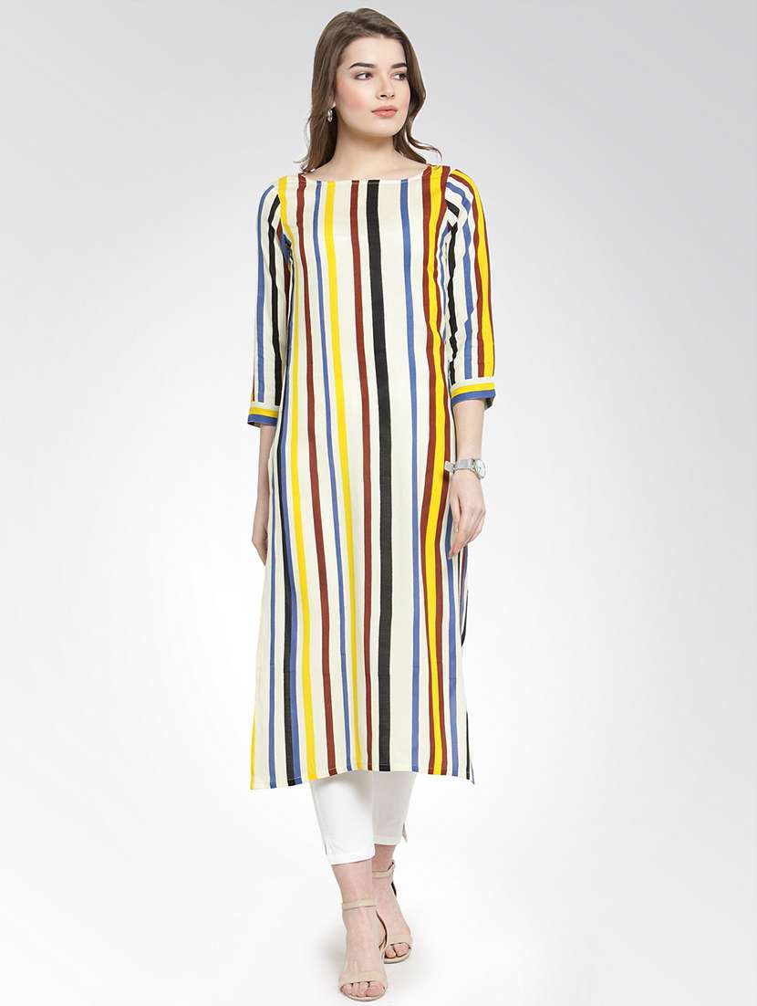 stripes straight kurta