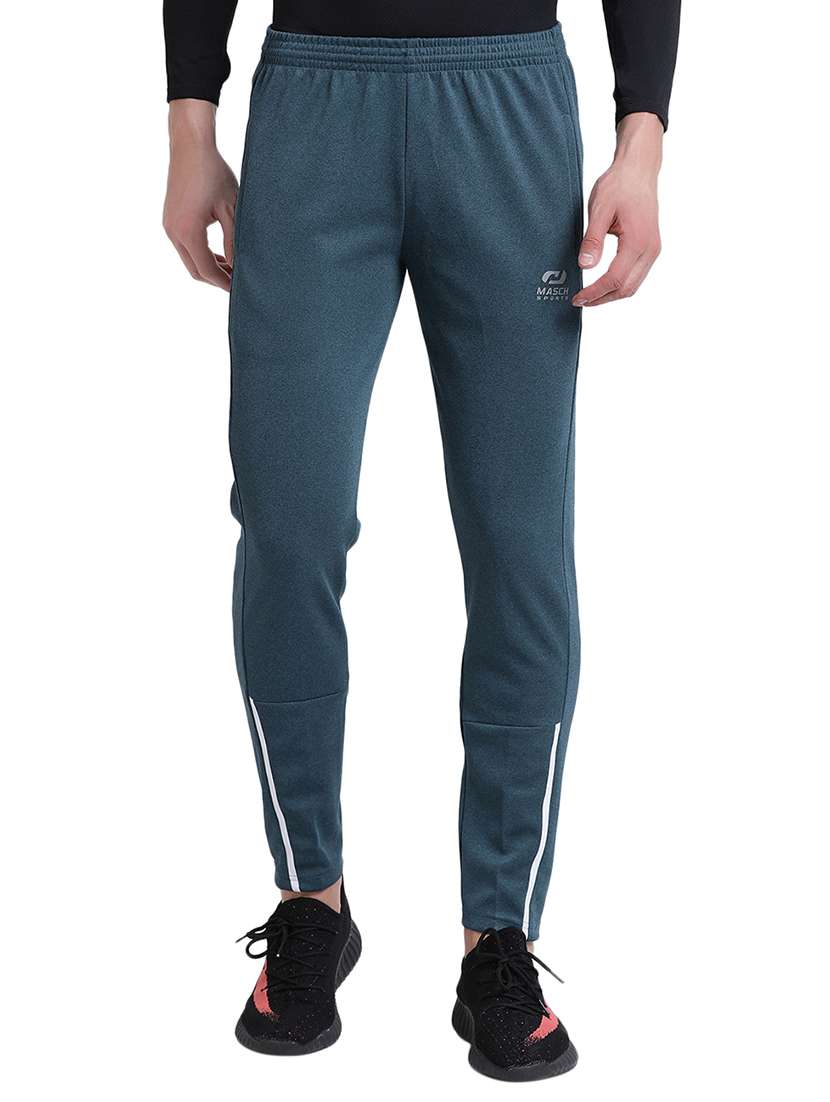 blue polyester track pant
