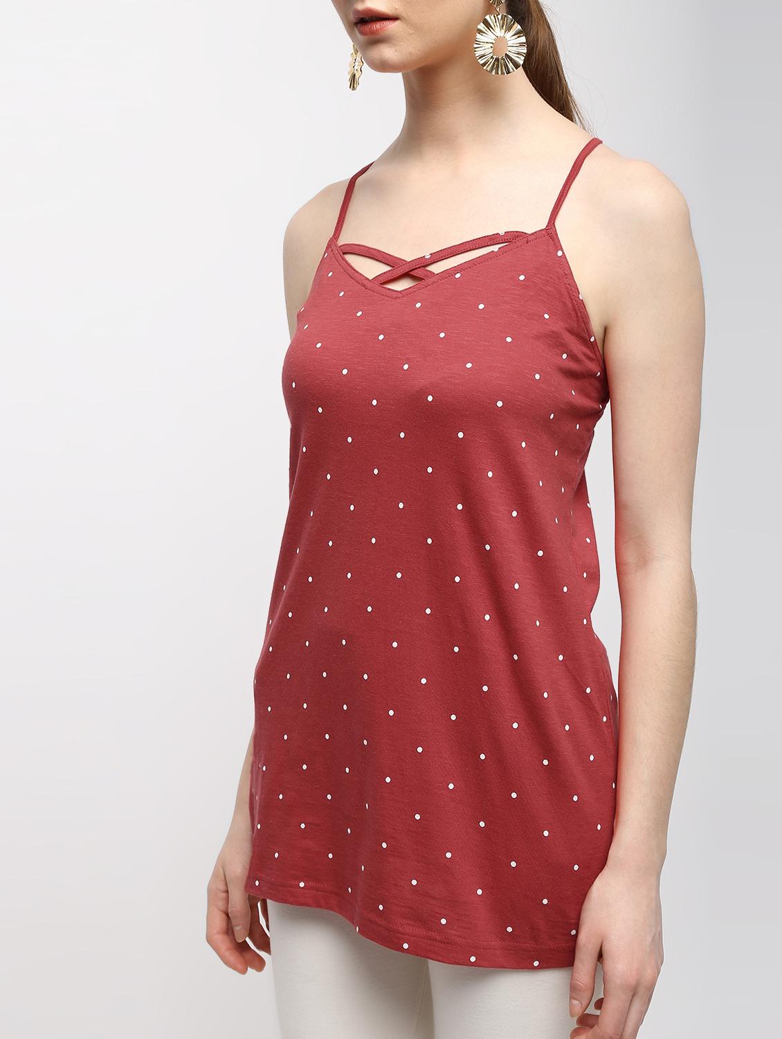 strappy back polka dots top - 15989952 - Standard Image - 4