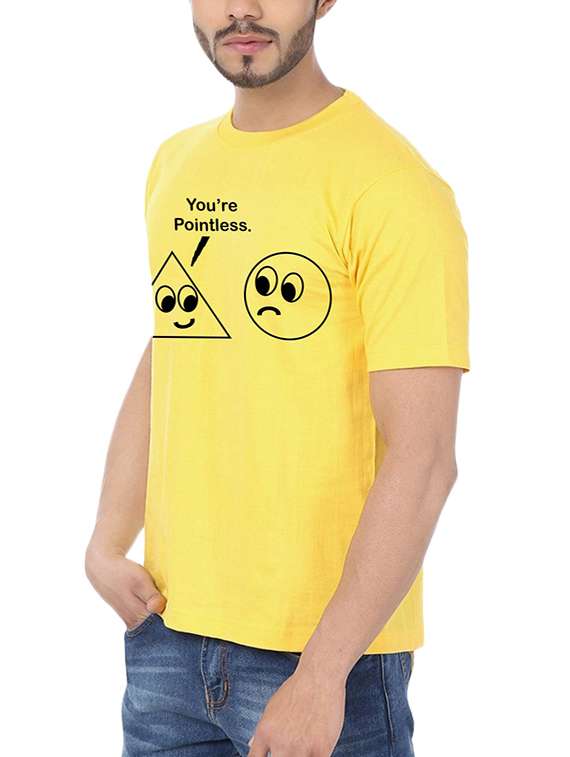 yellow printed t-shirt - 15990032 - Standard Image - 1