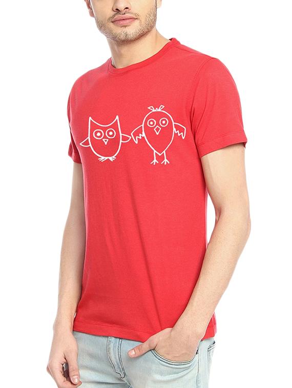 red printed t-shirt - 15990035 - Standard Image - 1