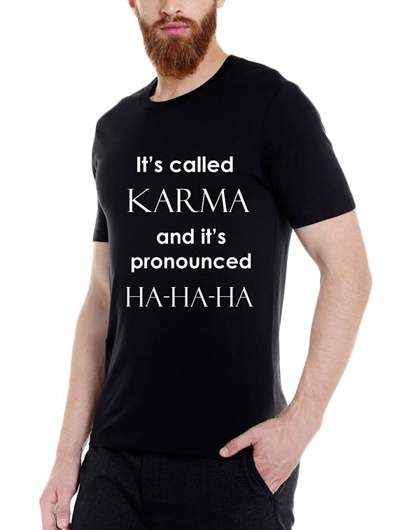 black typographic t-shirt - 15990057 - Standard Image - 1